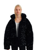 Women's Velvet Sequin High-end Down Jacket-Winter New Mid-Length Stand Collar, Loose Fit Goose Down