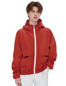 Elegante giacca casual patchwork riflettente