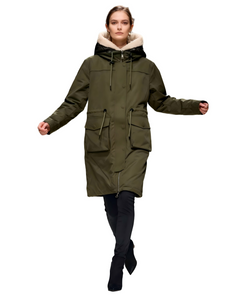 2-in-1 modulare lange Jacke