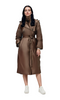 &Aacute;o kho&aacute;c d&agrave;i satin c&oacute; cổ blazer & thắt lưng c&oacute; thể điều chỉnh