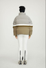 Women's Soft Touch Contrast Down Jacket na may Nakatagong Hood at Mga Detalye ng Pagbuburda