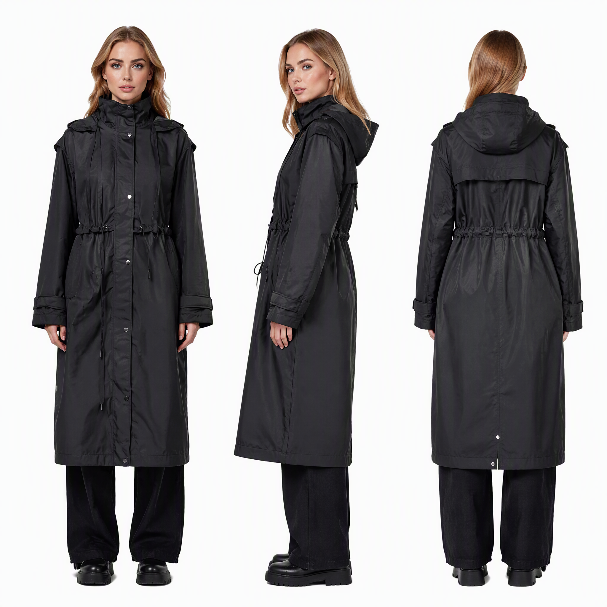 Elegantna oversize večnamenska jakna z dežnim plaščem