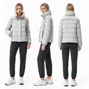 Stilvoller, ultraleichter, daunen&auml;hnlicher Puffermantel f&uuml;r Damen