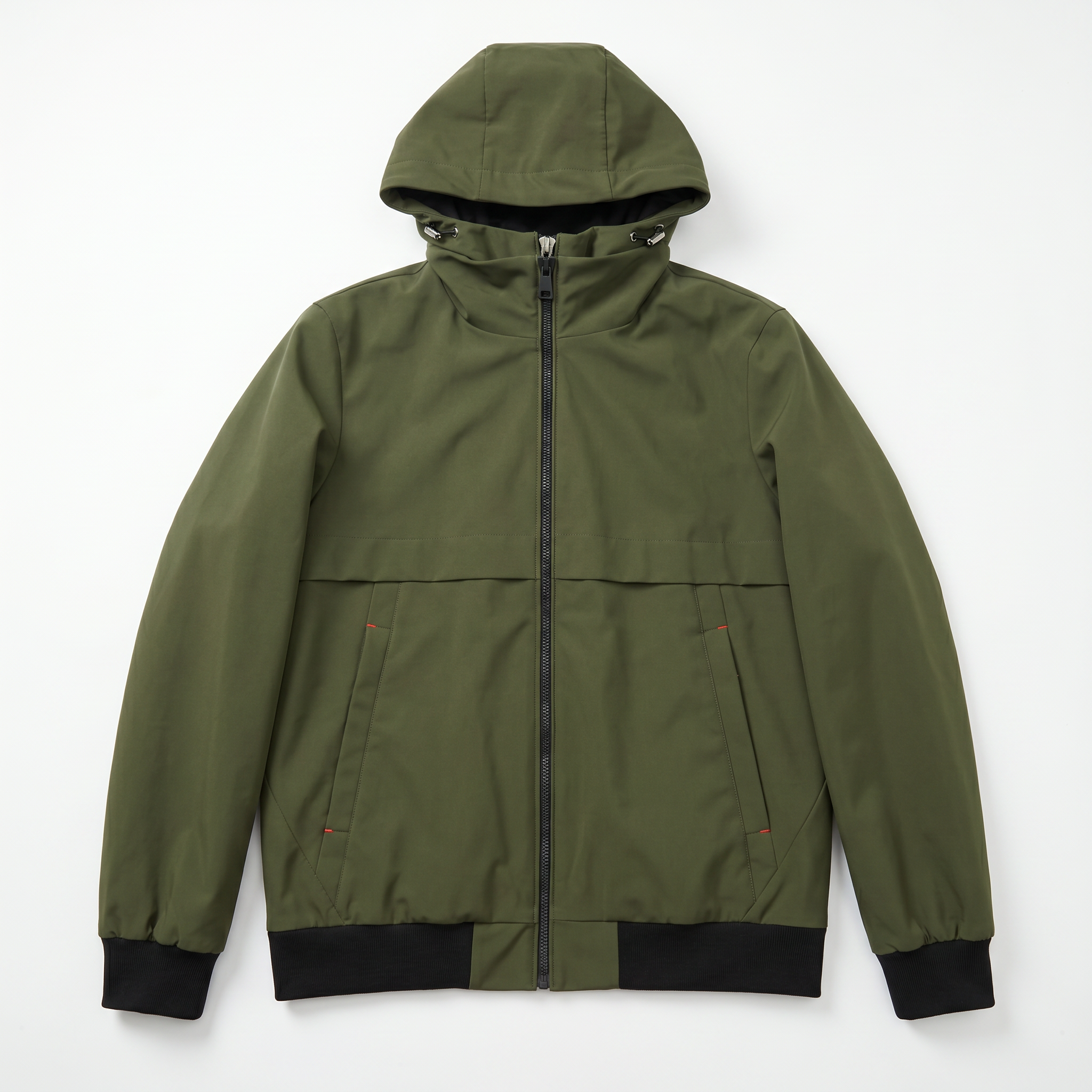 Chaqueta Bomber con Capucha 2 en 1 para Hombre - Babero con Capucha con Cremallera Desmontable, Abrigo Bomber Informal para Exteriores de poli&eacute;ster Totalmente Impermeable